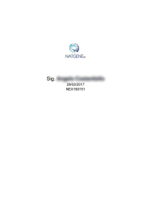 Esempio Risultati test
