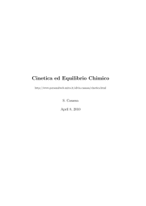 Cinetica ed Equilibrio Chimico