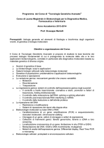 Tecnologie Genetiche Avanzate - Dipartimento di Scienze (UNIBAS)