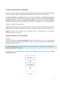 6. Archivi tradizionali e database