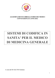sistemi di codifica in sanita‟ per il medico di medicina generale
