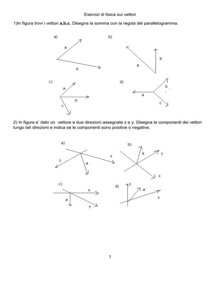 Esercizi Sui Vettori