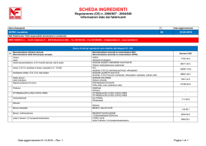 scheda ingredienti