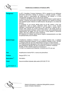 Intolleranza ereditaria al fruttosio (HFI) Patogenesi