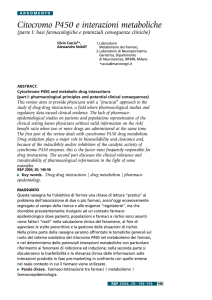 Citocromo P450 e interazioni metaboliche