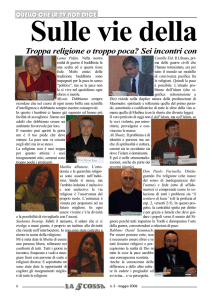 Troppa religione o troppo poca? Sei incontri con