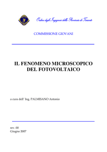 il fenomeno microscopico del fotovoltaico