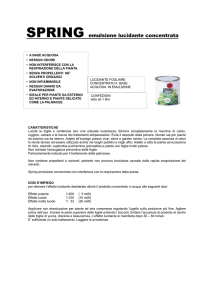 SCHEDA SPRING EMULSIONE