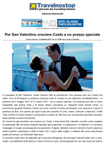 Per San Valentino crociere Costa a un prezzo speciale