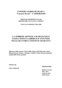 CONSERVATORIO DI MUSICA “Lorenzo Perosi”