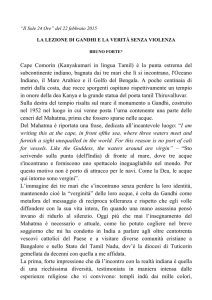 La lezione di Gandhi e la verità senza violenza