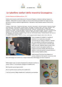Le tabelline stellari della maestra Giuseppina.