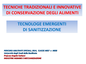 Tecniche di sanitizzazione e conservazione degli alimenti
