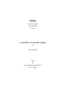 La statica e le macchine semplici