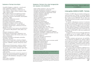Linee guida al Deficit di G6PD - Favismo Sostanze e Farmaci da