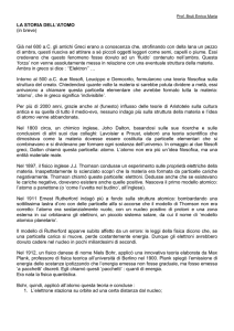 LA STORIA DELL`ATOMO - Prof. Enrico Maria Bruti