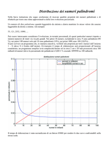 Distribuzione dei numeri palindromi