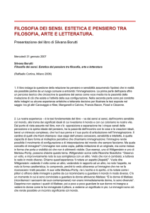 FILOSOFIA DEI SENSI. ESTETICA E PENSIERO TRA FILOSOFIA