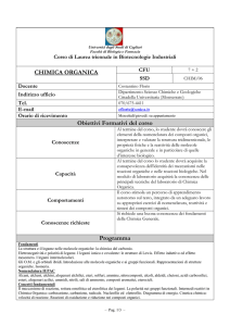 Chimica Organica con Laboratorio - Corsi