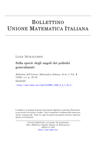 Sulla specie degli angoli dei poliedri generalizzati