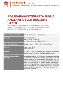 Farmaco Vigilanza - Anziani - DEP