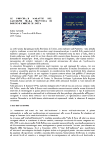 Le principali malattie del castagno nella Provincia di Torino e criteri