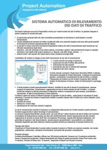 sistema automatico di rilevamento dei dati di traffico