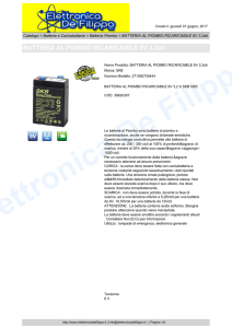 BATTERIA AL PIOMBO RICARICABILE 6V 3.2ah