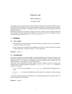 Esercizi vari