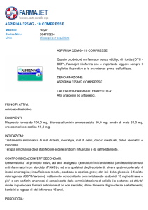 aspirina 325mg - 10 compresse