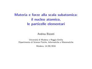 Nucleo atomico, particelle elementari