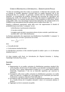 CORSO DI MATEMATICA E INFORMATICA – ESERCITAZIONE