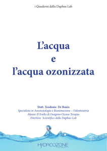 L`acqua e l`acqua ozonizzata