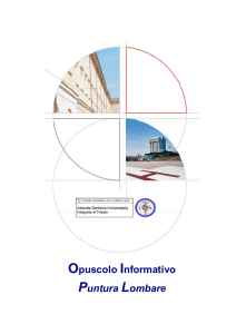 Opuscolo Informativo Puntura Lombare