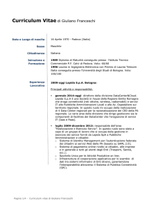 Curriculum Vitae di Giuliano Franceschi