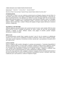 INTRODUZIONE L`atresia delle vie biliari è una rara condizione