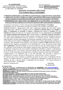 SPETTACOLO ASTRONOMICO NELLA SCUOLA