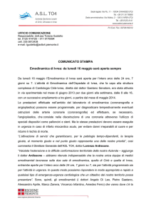 Testo completo del comunicato