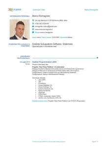 Marco Romagnolo Analista Sviluppatore Software, Sistemista
