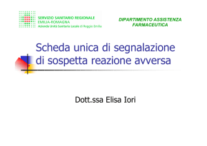 Scheda unica di segnalazione di sospetta reazione avversa