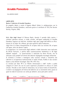 Comunicato stampa - Fondazione Arnaldo Pomodoro