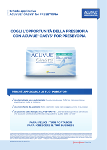 processo applicativo di ACUVUE OASYS ® for PRESBYOPIA