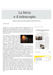 La birra e il telescopio