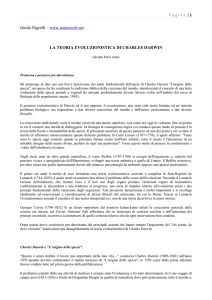 Guido Nigrelli – www.naturaweb.net LA TEORIA EVOLUZIONISTICA