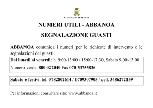 numeri utili - abbanoa segnalazione guasti
