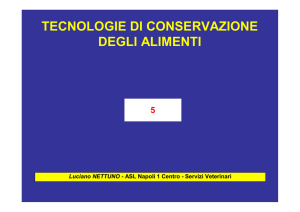 TECNOLOGIE DI CONSERVAZIONE DEGLI ALIMENTI