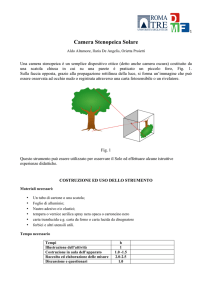 Camera Stenopeica Solare - Dipartimento di Matematica e Fisica