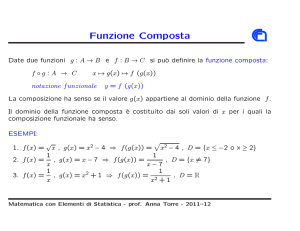 Funzione Composta - Dipartimento di Matematica