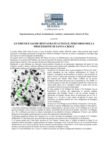 le edicole sacre restaurate lungo il percorso della processione di