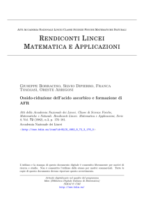 Ossido-riduzione dell`acido ascorbico e formazione di AFR